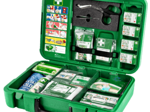 XL Maritim førstehjelpskoffert med fuktsperre og veggbrakett for båt og skip.