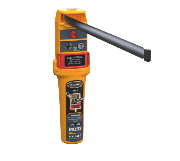 Ocean Signal rescueME MOB2 – verdens minste AIS/DSC-man-over-board sender, klasse M-godkjent. Perfekt for fritidsbåt og offshore.