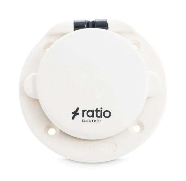 Ratio Electric landstrømkontakt HVIT 16A 250V