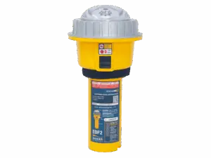 Ocean Signal rescueME EDF2 elektronisk nødbluss, flammefritt SOS-signal med 360 graders LED-synlighet, vanntett og flytende for maritim bruk.