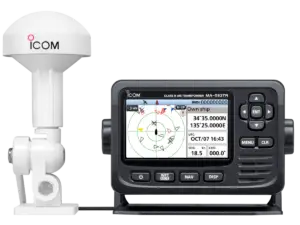 Icom MA-510TR klasse B AIS transponder med fargeskjerm og GPS-antenne