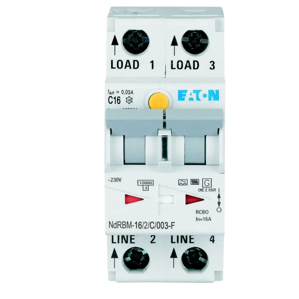 Eaton xDigital 16A jordfeilautomat Type-F - Optimal sikring for båt med inverter og landstrøm.