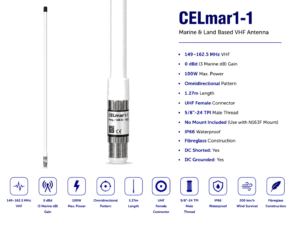AC Antennas Celmar1-1 VHF-antenne – Sikkerhet Om Bord