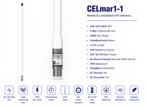 AC Antennas Celmar1-1 VHF-antenne 1,27 m (uten kabel) – Sikkerhet om bord