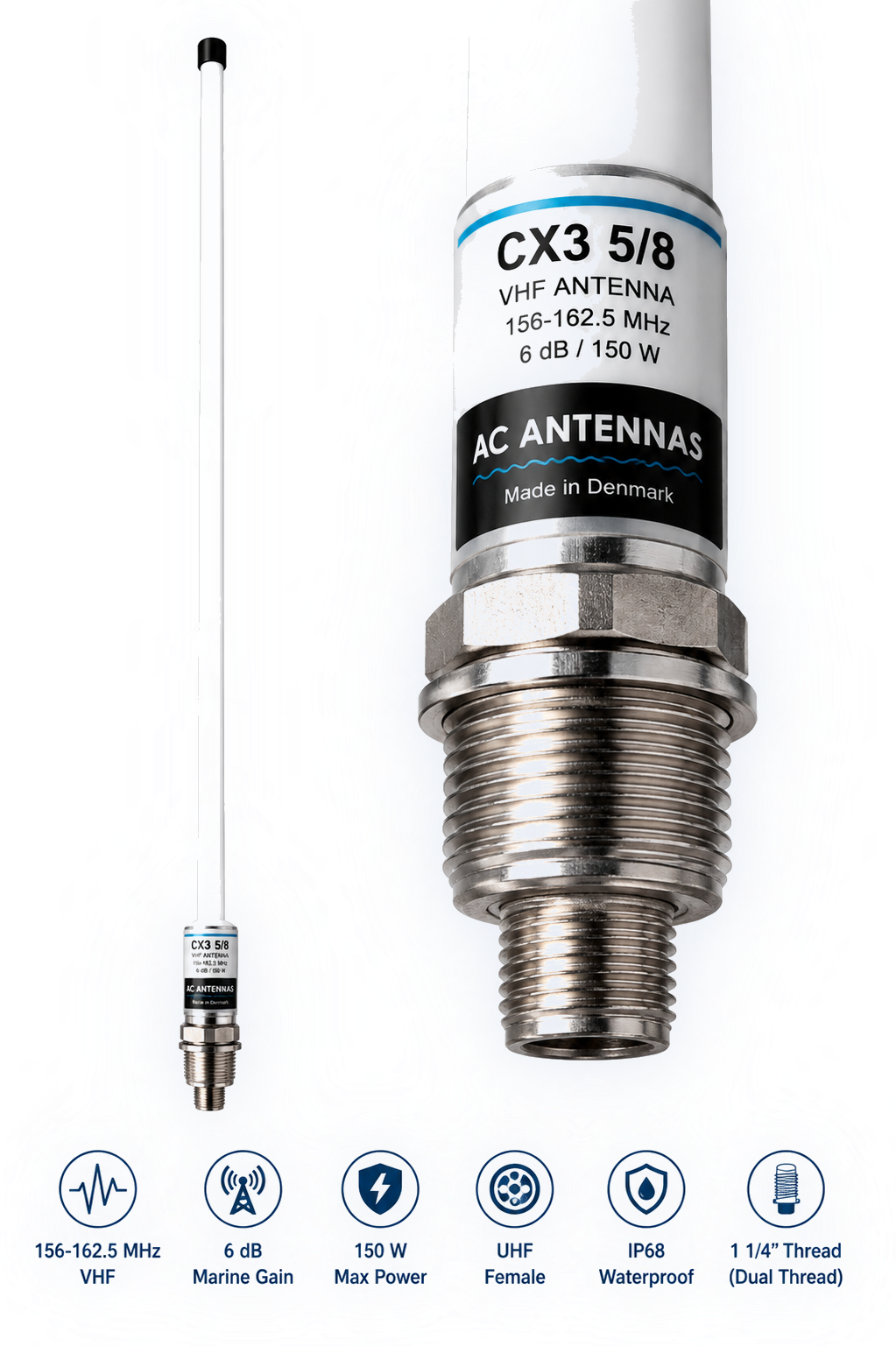 AC Antennas CX3 5/8 VHF-antenne (156–162,5 MHz)