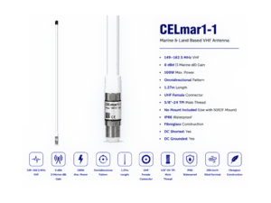 AC Antennas Celmar1-1 VHF-antenne 1,27 m (uten kabel) – Sikkerhet om bord