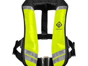 Crewsaver Crewfit 275N XD Wipe Clean oppblåsbar redningsvest i gult, ISO 12402-2, hos Sikkerhet Om Bord