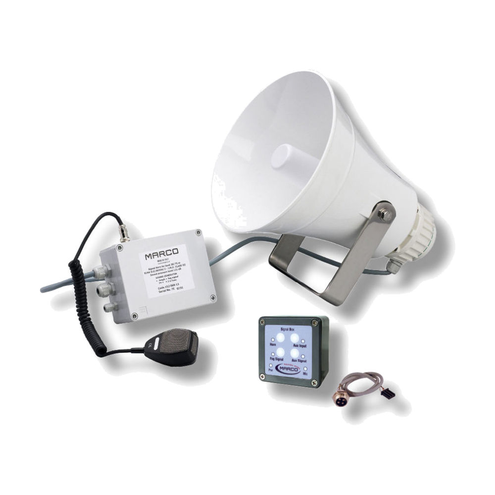 Marco EW3-M signalhorn 24V med mikrofon – 20–75 m