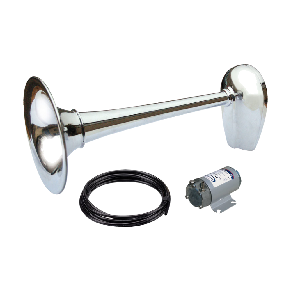 Marco PW2-BC signalhorn 24V krom – 12–20 m (438 mm)