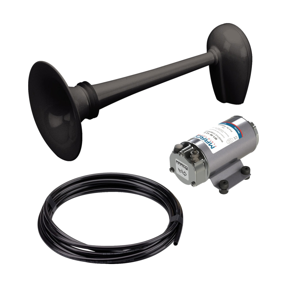 Marco PW2-BN signalhorn 12V sort – 12–20 m (438 mm)