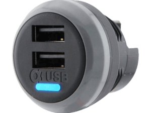 Alfatronix PVPro-D 12/24V USB-lader med to USB-A porter for baat