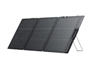 EcoFlow 160 W Lightweight sammenleggbart solcellepanel utbrettet med støttebein